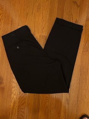 Savane Black Men's Dress Pants - Tailored Flat Front